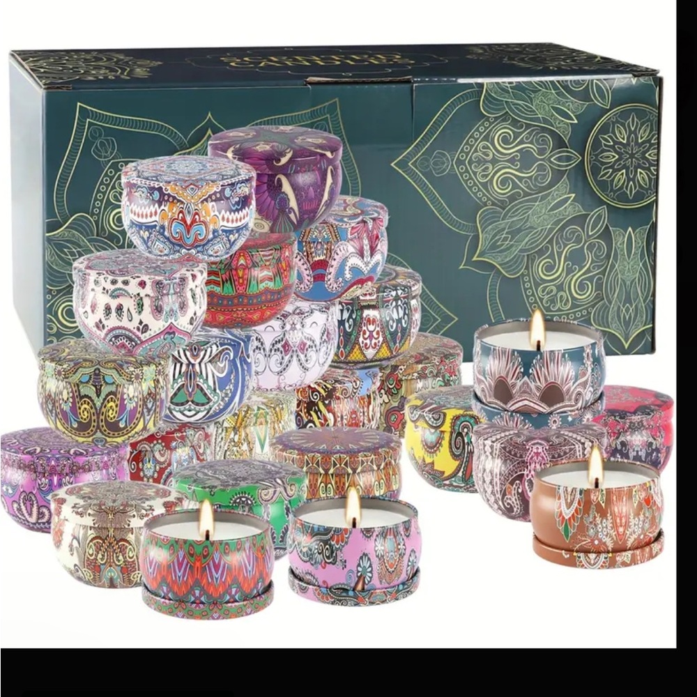 12 packs scented candle set